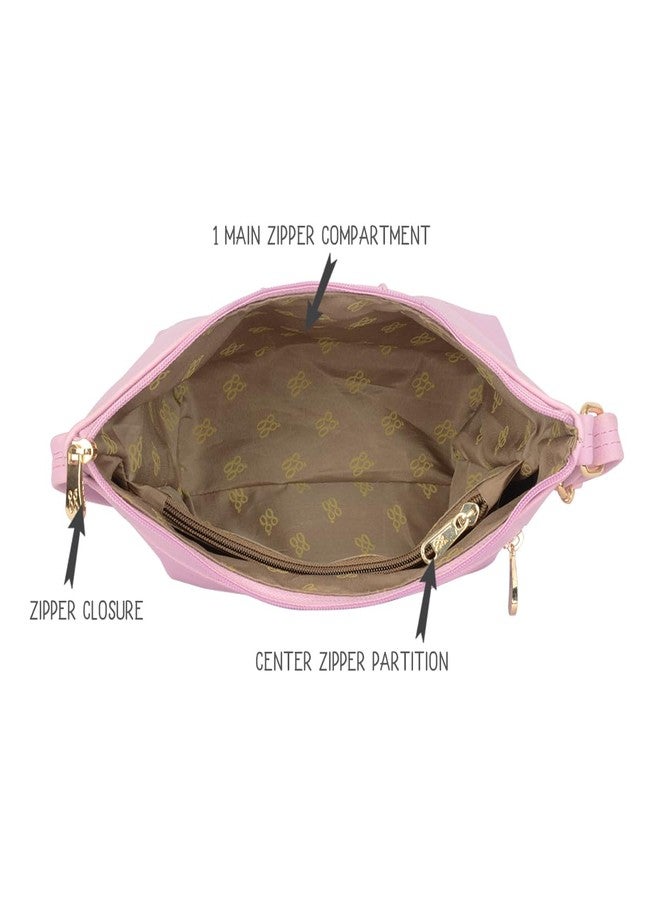 Baggit Women Pink Hobo Sling Bag Small Size | Ladies Stylish Casual Cross Body Purse Handbag - Image 5